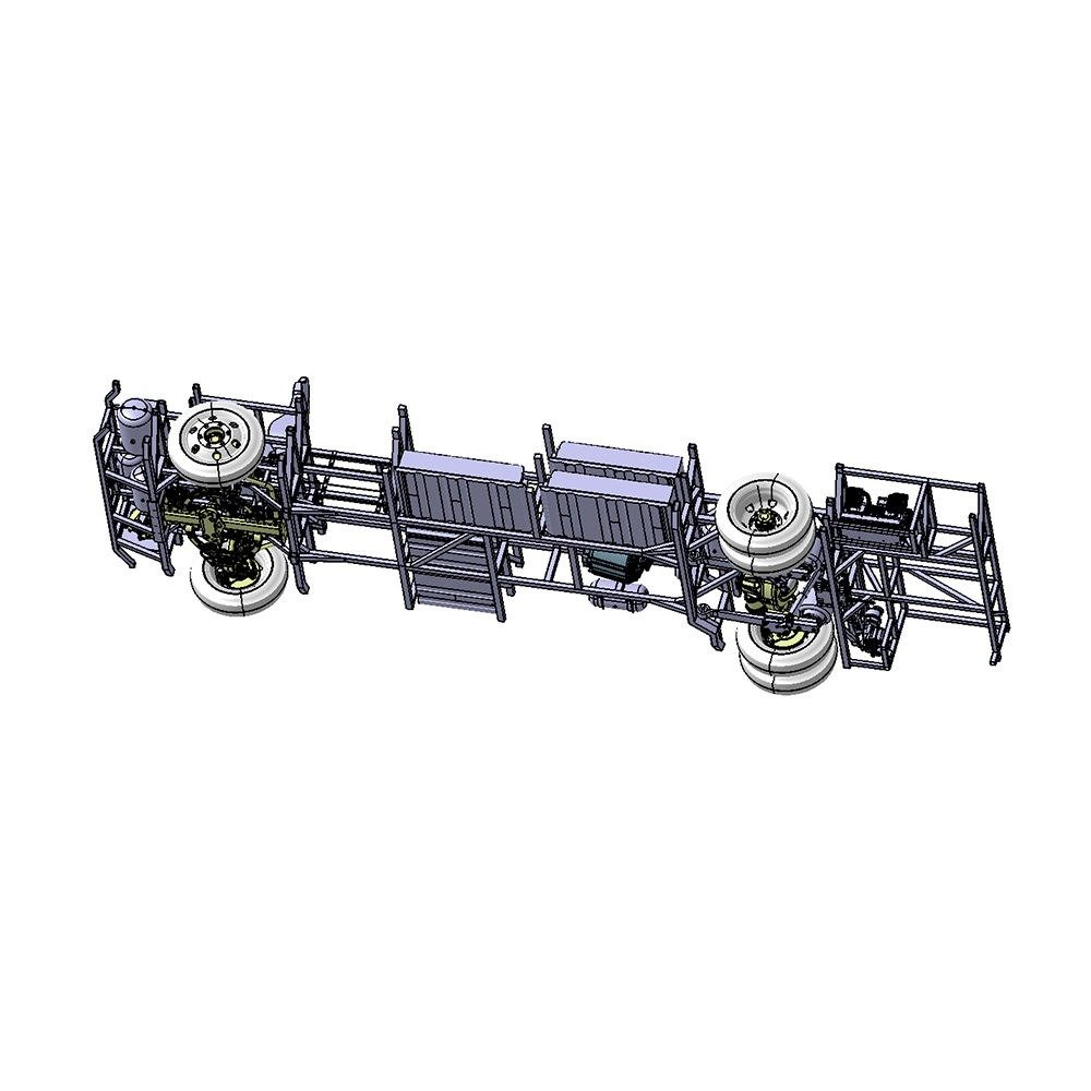 OEM Factory Brand New Zero Emmssion 7.5M Pure Electric Bus Chassis Automatic Electric coach Bus Chassis with Battery Pack